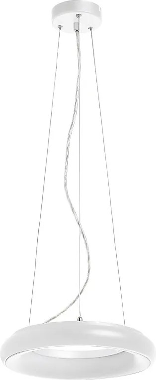 Lampa sufitowa FRED w nowoczesnym stylu - ?r. 29,8 cm - okr?g?a - LED SMD 25W - 1850 i 3K - 120° i 125° - IP40 - aluminium i opalowy poliw?glan - bia?a