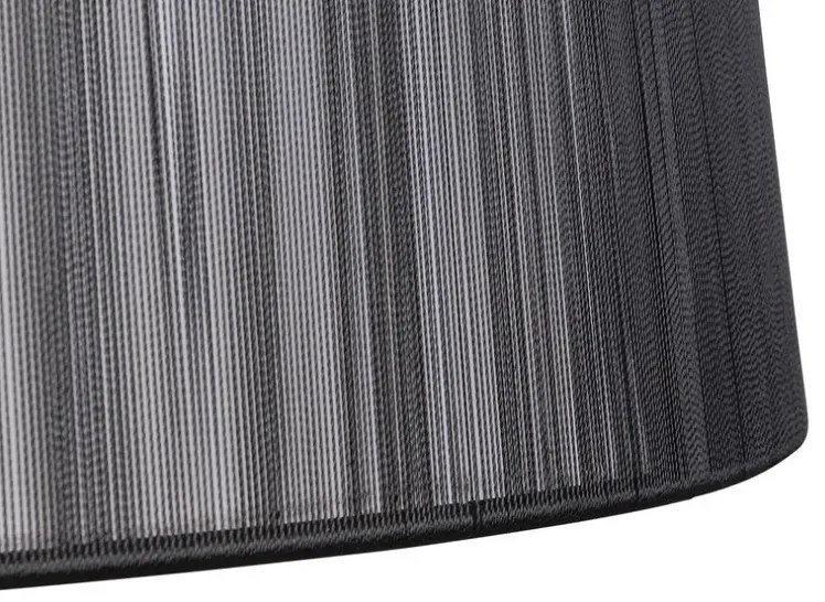 Czarna lampa wisząca z nitkowym abażurem - 24X połysk V160 F3-H10