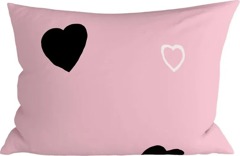 Polibawełniana poszewka na poduszkę CORAZON POLY 70x90 cm, różowy