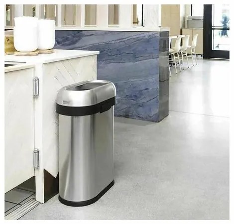 Simplehuman Kosz na śmieci do pomieszczeńhandlowych 50 l, stal nierdzewna