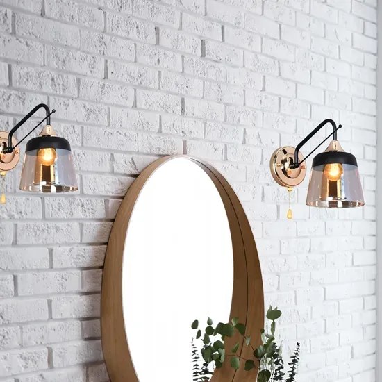 Szklany kinkiet w loftowym stylu - 3X M018 D7-H84