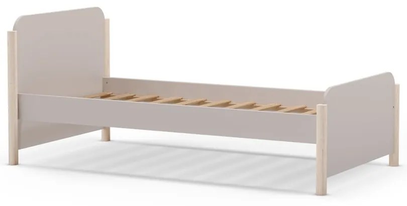 Kremowe łóżko dziecięce z litego drewna sosnowego 90x190 cm Enola – Marckeric