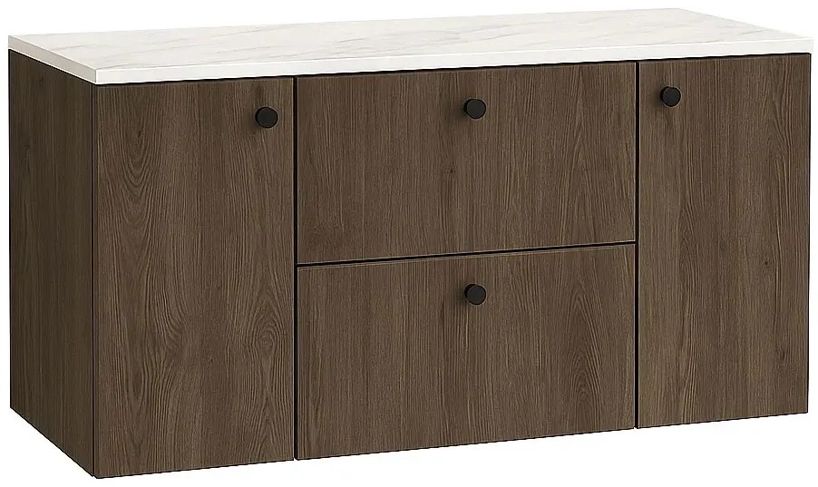 Szafka pod umywalkę w kolorze ciemny orzech T3-B43