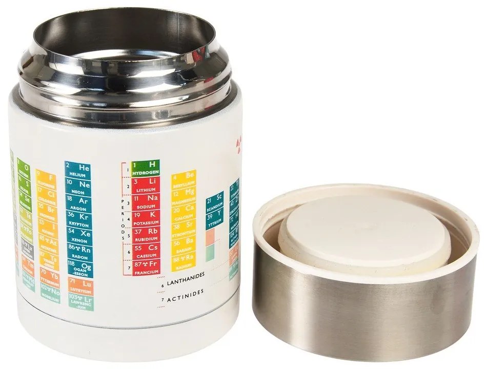 Termos na jedzenie dla dzieci w kremowo-srebrnym kolorze 450 ml Periodic Table – Rex London