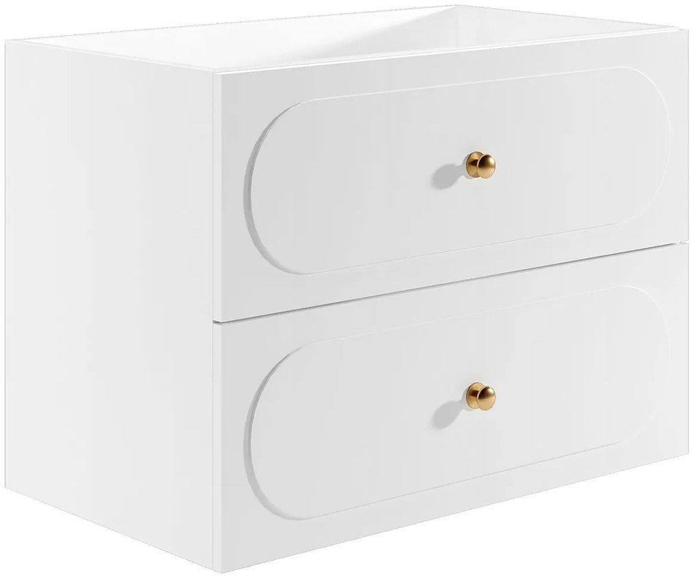 Szafka łazienkowa wisząca  pod umywalkę - Biała - 80 cm - SATOBAL