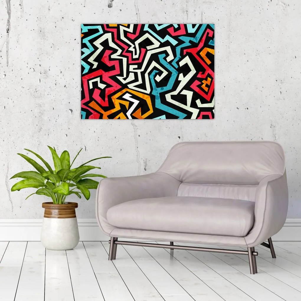 Obraz abstrakcji graficznej (70x50 cm)