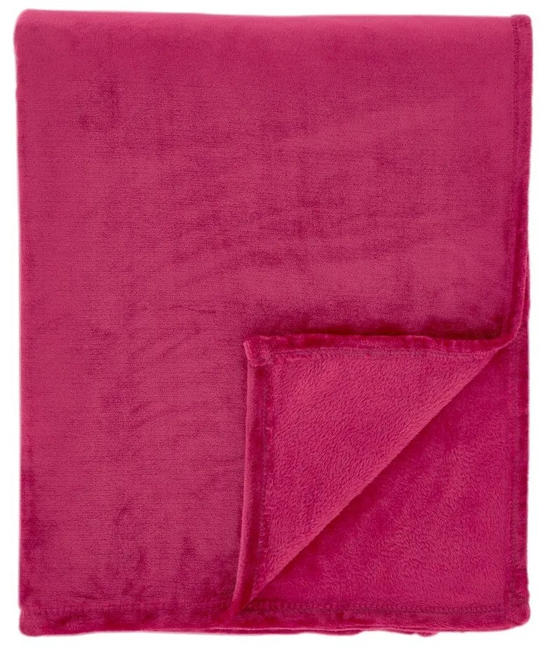 Różowy koc z mikropluszu 130x170 cm Raschel Velvet – Catherine Lansfield