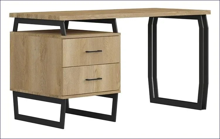 Drewniane duże biurko z szufladami 140x60 - Boliwio 11X