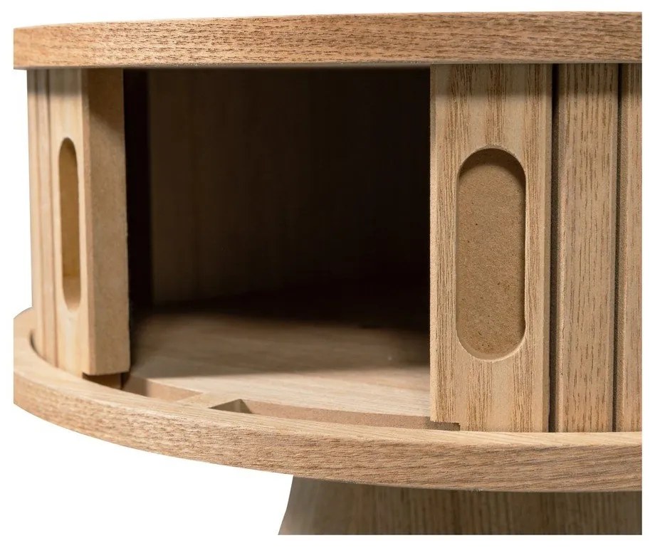 Szafka nocna w dekorze sosny w naturalnym kolorze Karri – WOOOD