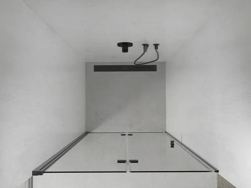 Mexen Lima drzwi prysznicowe składane 100 cm, transparent, czarne - 856-100-000-70-00