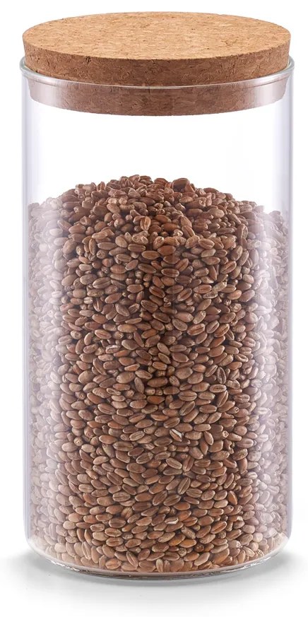 Smukły słoik z korkową pokrywką, 1100 ml