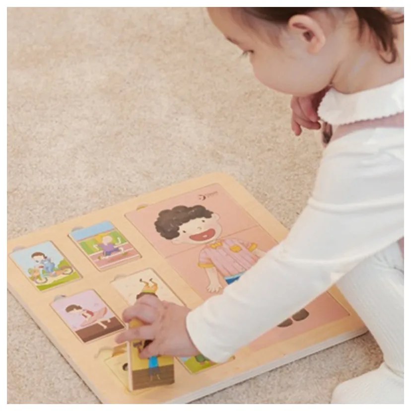 Classic world tablica edukacyjna ciało ludzkie układanka klocki puzzle dla dzieci dopasuj montessori 19 el.