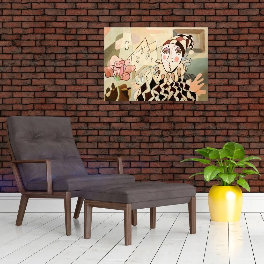 Obraz - Kubizm - harlequin and rose (70x50 cm)