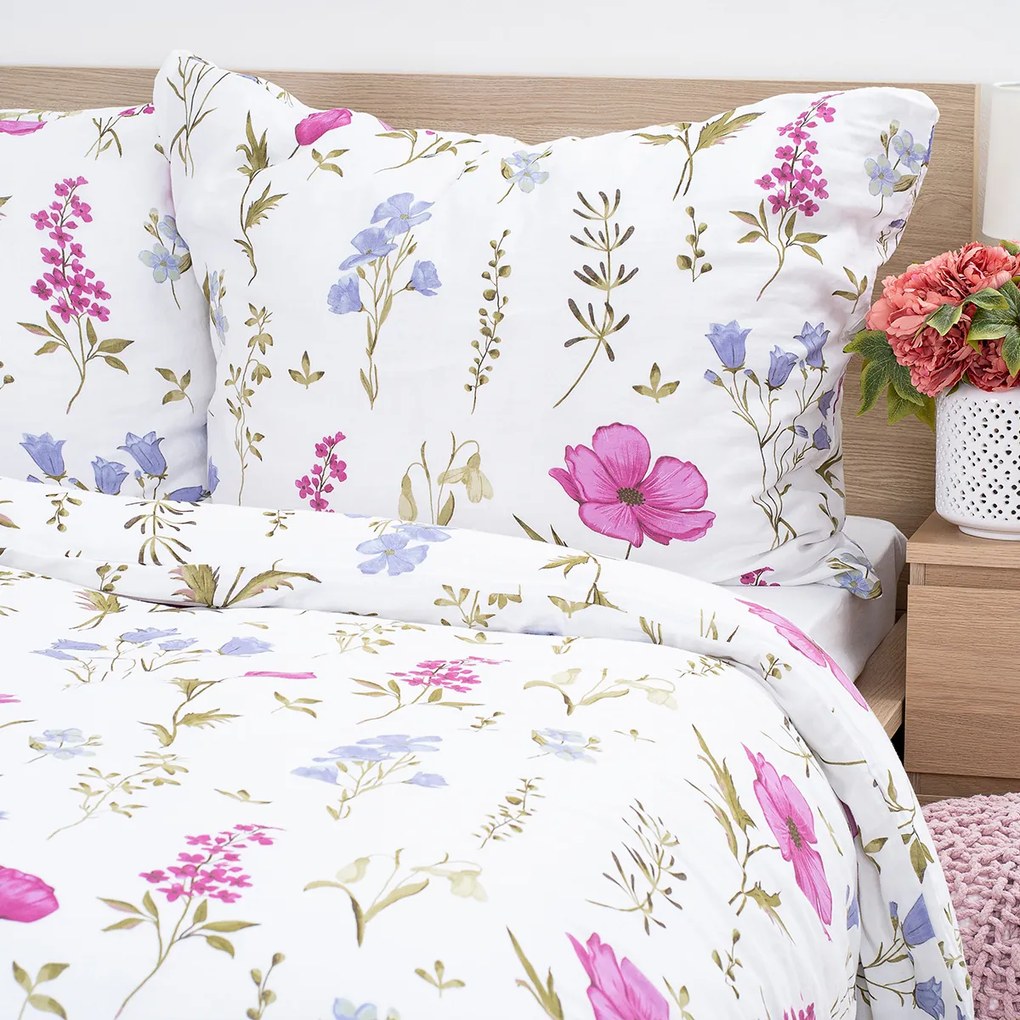 4Home Pościel muślinowa Wildflower Harmony, 140 x 220 cm, 70 x 90 cm
