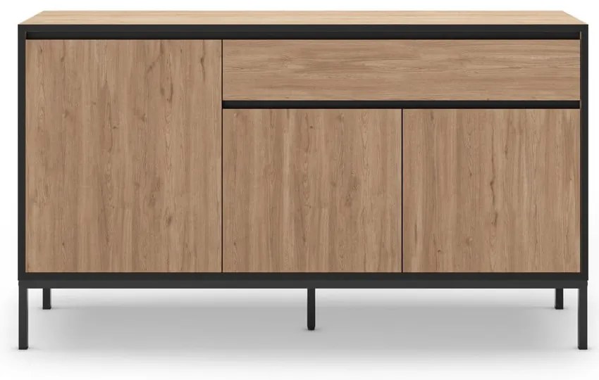 Niska komoda w dekorze dębu 140x80 cm Lorenza – Marckeric