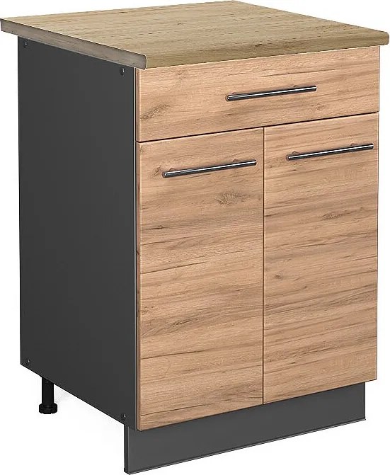 Szafka dolna do kuchni złoty dąb energetyczny 60x60x82 fame-line