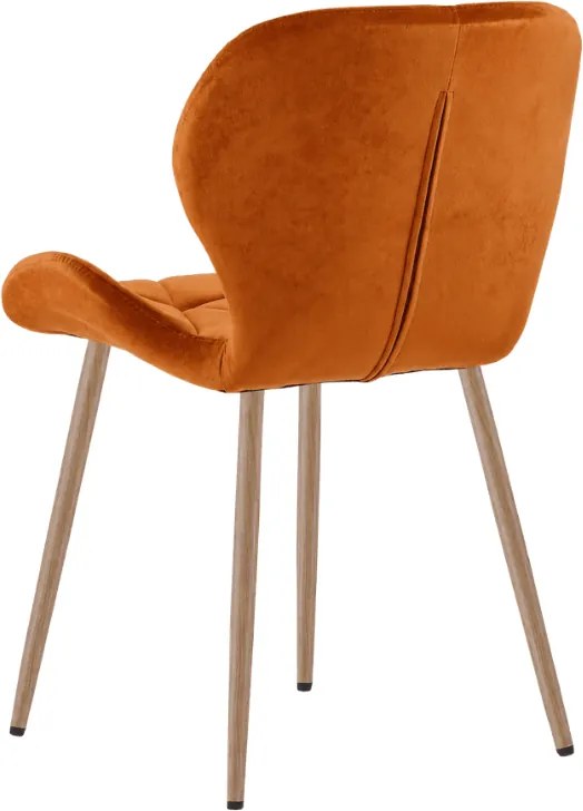 Krzesło jadalniane MANGO VELVET, terakota