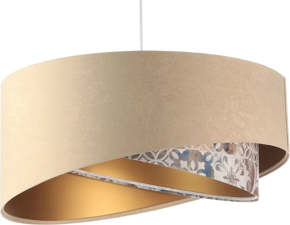 Asymetryczna lampa wisząca welurowa Z0-N50