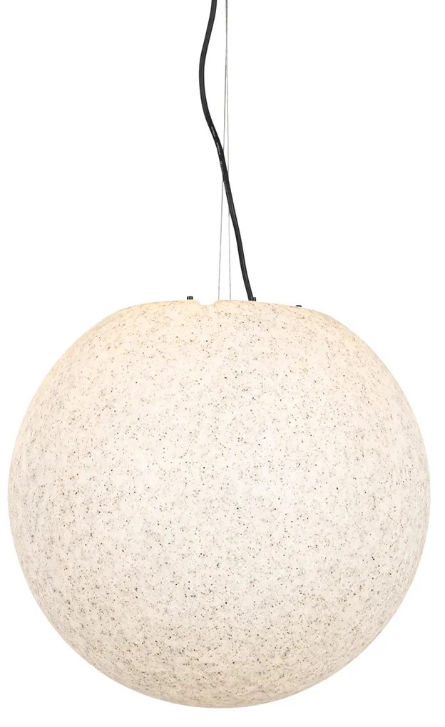 Zewnetrzna Nowoczesna lampa wisząca zewnętrzna szara 45 cm IP65 - Nura Nowoczesny Oswietlenie zewnetrzne