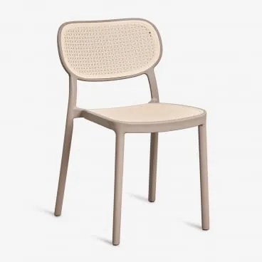 Pack 2 Sztuk Sztaplowanych Krzeseł Jadalnianych Z Polipropylenu Omara Moka Brown - Sklum