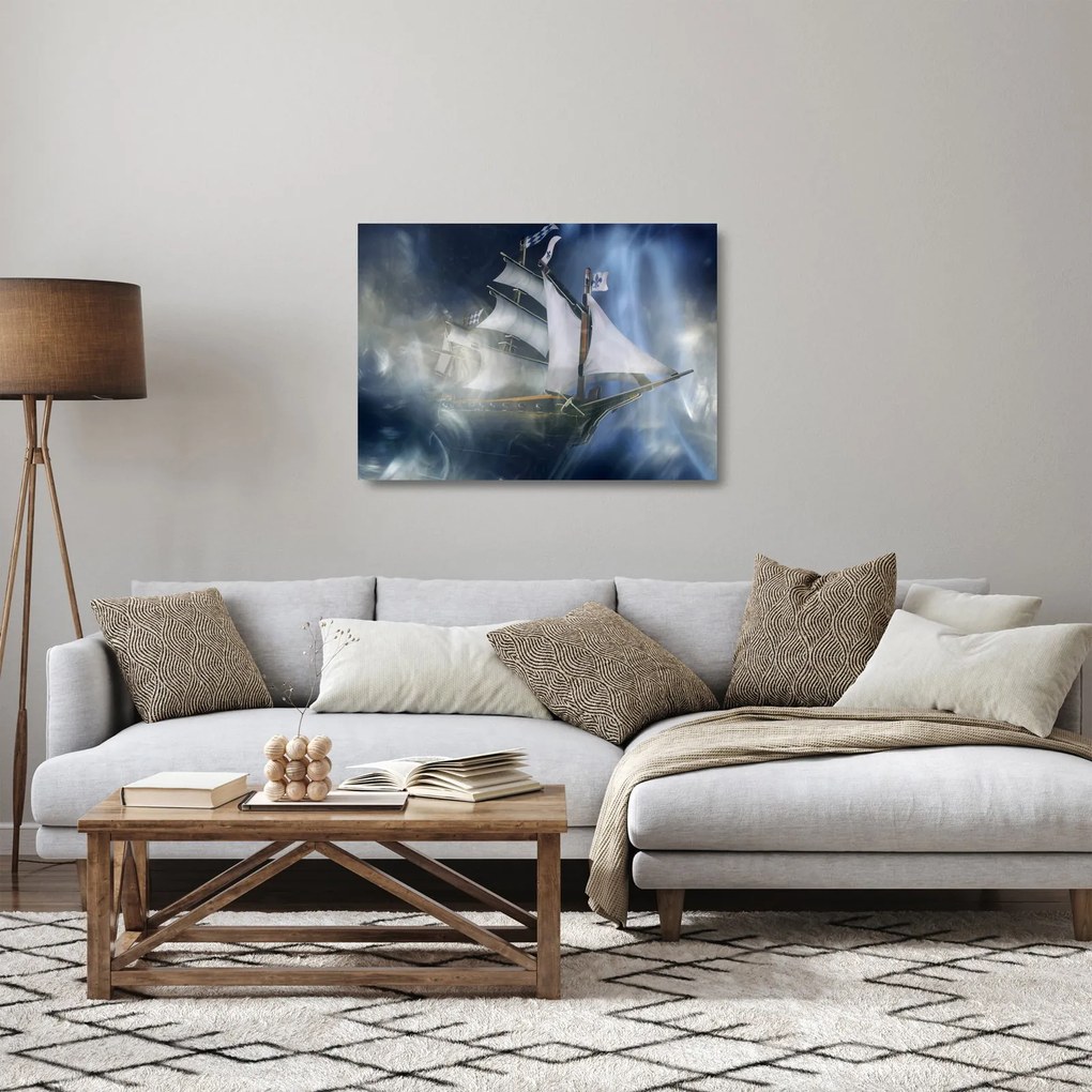 Obraz na szkle - Statek widmo (70x50 cm)