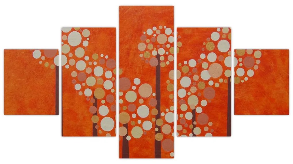 Obraz - Pomarańczowy las (125x70 cm)