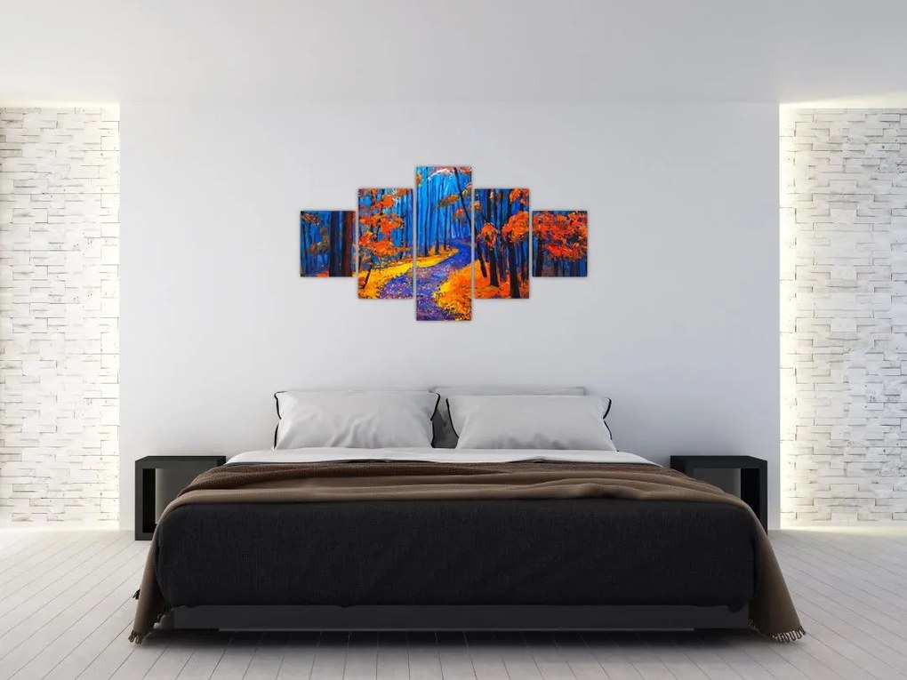 Obraz jesiennego lasu (125x70 cm)