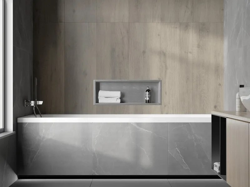 Mexen X-Wall-R półka wnękowa z kołnierzem 60 x 20 cm, inox - 1910602010