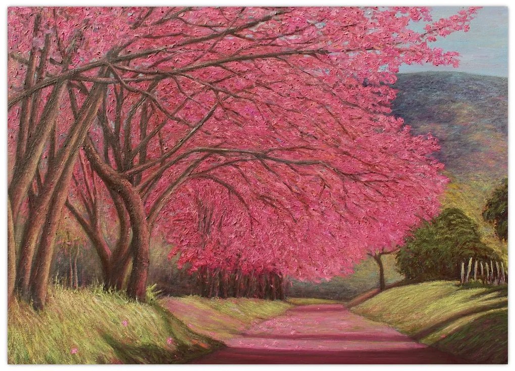 Obraz kwitnących drzew (70x50 cm)
