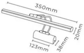 Kinkiet lampa ścienna Flüt 35 cm Ledli Eskitme Aplik, złoty