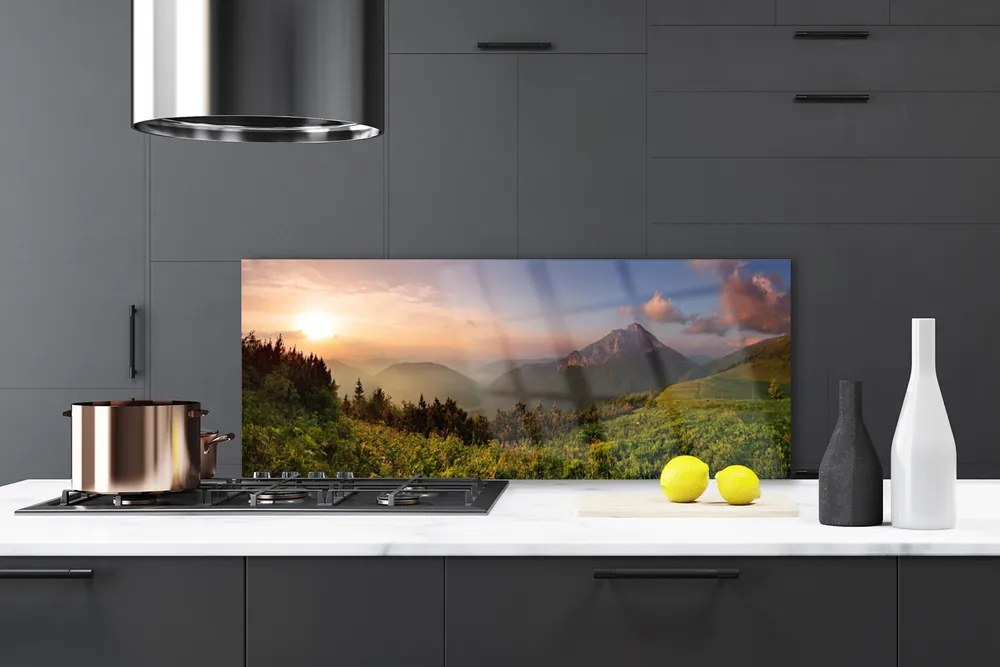 Panel Kuchenny Szczyty Gór W Objęciach Lasu