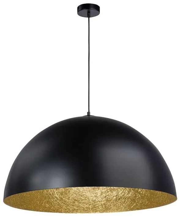 Sfera Sigma lampa wisząca sferyczna czarna środek złoty średnica 35, 50, 70, 90 cm