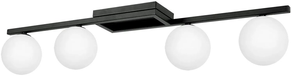 Biała sufitowa lampa z czarnym stelażem G4-B50