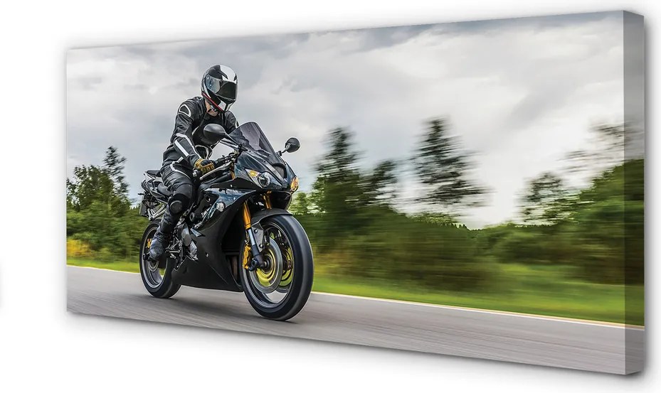 Duży obraz na płótnie Motocykl ku Horyzontowi