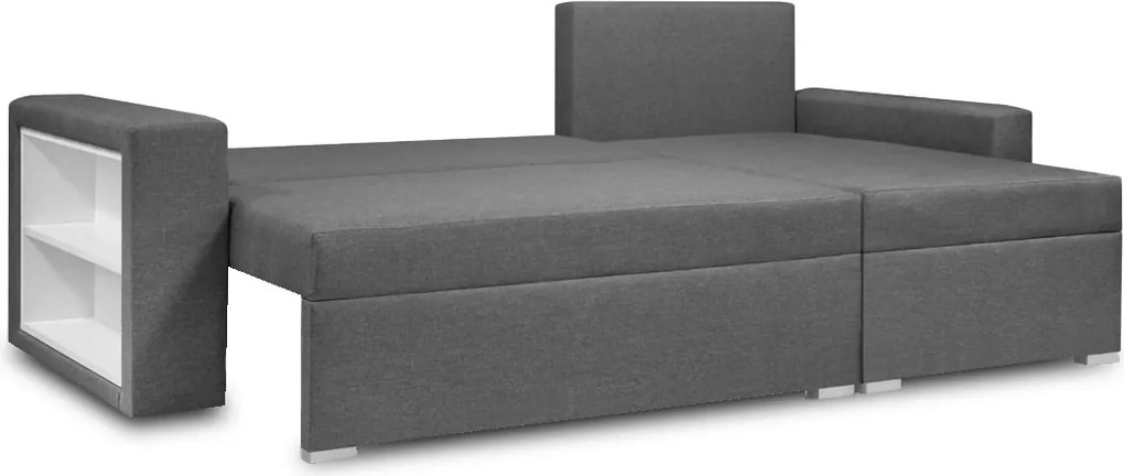 Narożnik z funkcją spania SAM1 Jasny szary/Czarny