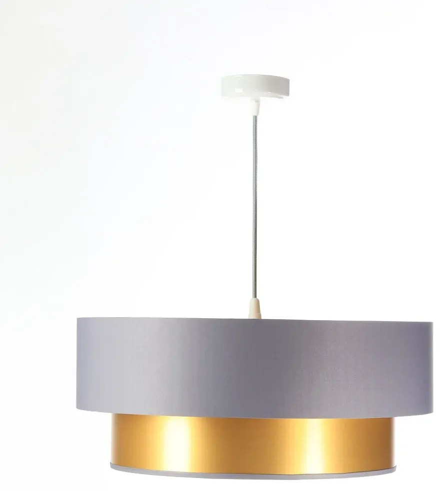 Lampa wisząca DOUBLE GRAY 40 szara/złota BPS KONCEPT