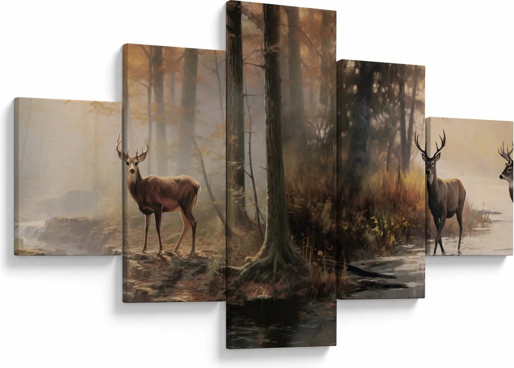 Obraz - Obraz dzikiej przyrody w stylu vintage (125x70 cm)