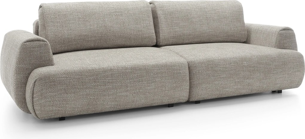 Masseno Sofa ZEST z funkcją spania i pojemnikiem na pościel, Rozkładana sofa - Szary, SILENCIO 19