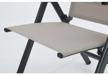 AVANTAGE mocca - aluminiowy fotel ogrodowy z funkcją rozkładania