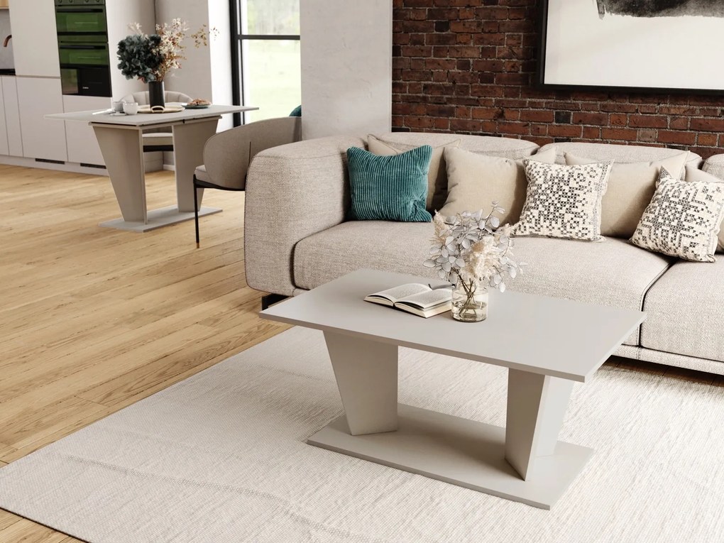 Nowoczesna ława pokojowa Viola II, kaszmir