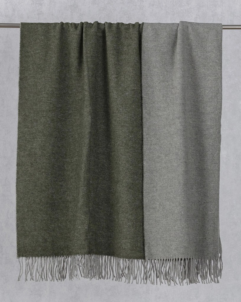 Pled Merinos 140x200 cm melange green khaki