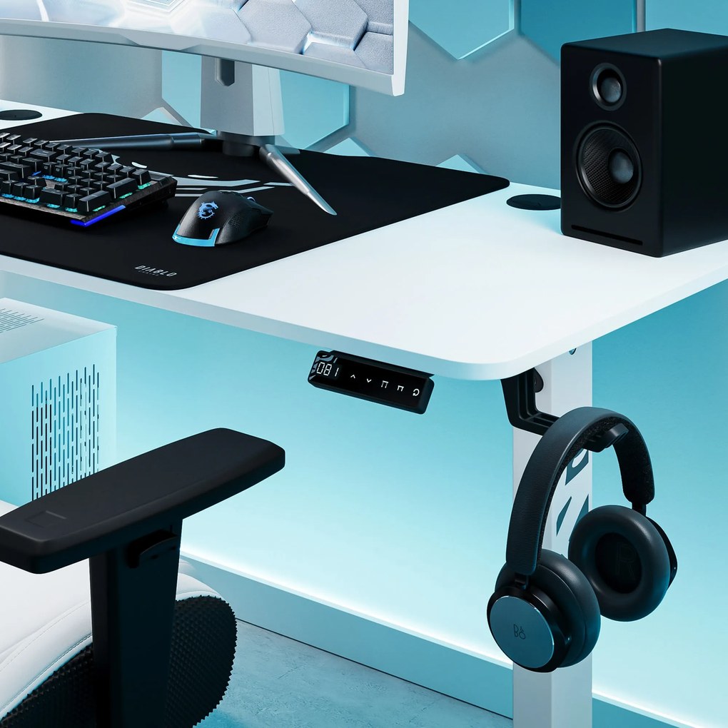 Biurko z regulacją wysokości DIABLO X-TENSIO 1400 białe