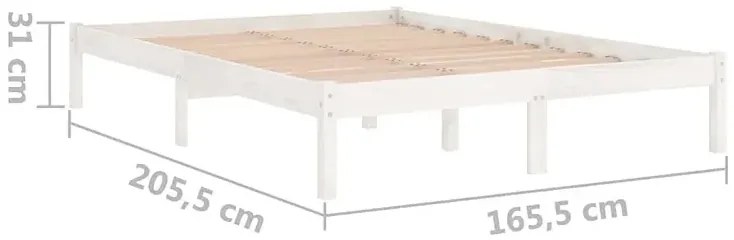 Białe małżeńskie łóżko z drewna 160x200 cm - Selvis 6X