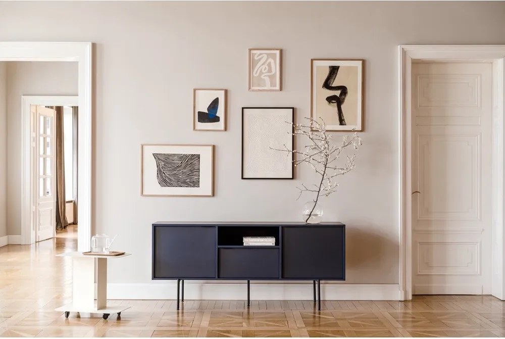 Ciemnoniebieska szafka pod TV 180x79x50 cm Bau – noo.ma