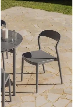 Stosowane Krzesło Ogrodowe Z Polipropylenu Brenza Grafitowa Szarość - Sklum