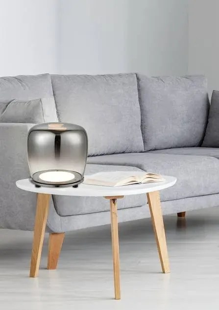 Szklana okrągła lampa stołowa - V045 G1-S67
