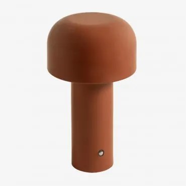 Loentia Bezprzewodowa Metalowa Lampa Stołowa Led Terracota - Sklum