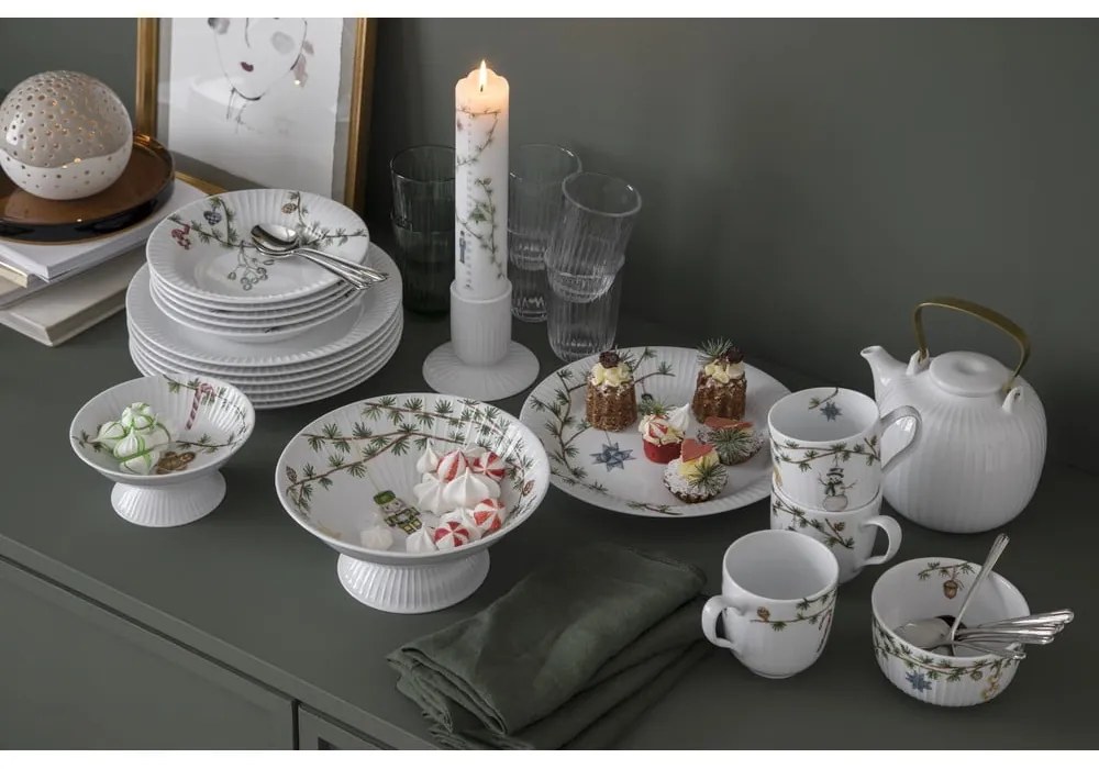 Biała porcelanowa miska ze świątecznym motywem Hammershøi – Kähler Design