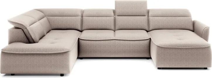 Narożnik MURILLO XL z elektryczną regulacją siedziska Lewostronny w tkaninie VOUGE 02 WERSAL