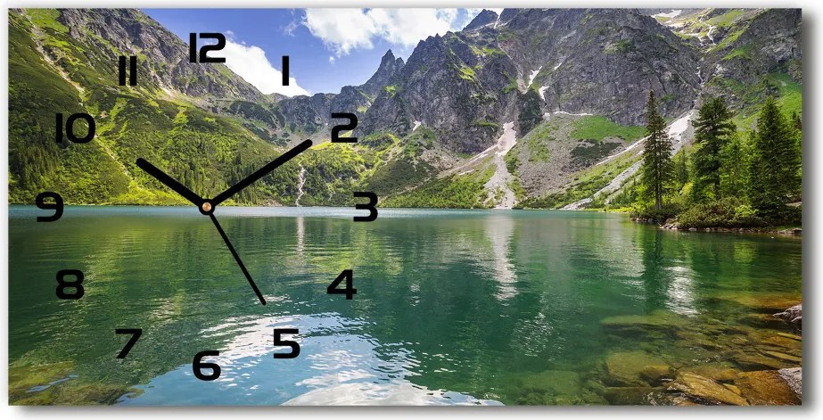Zegar ścienny szklany Morskie oko Tatry